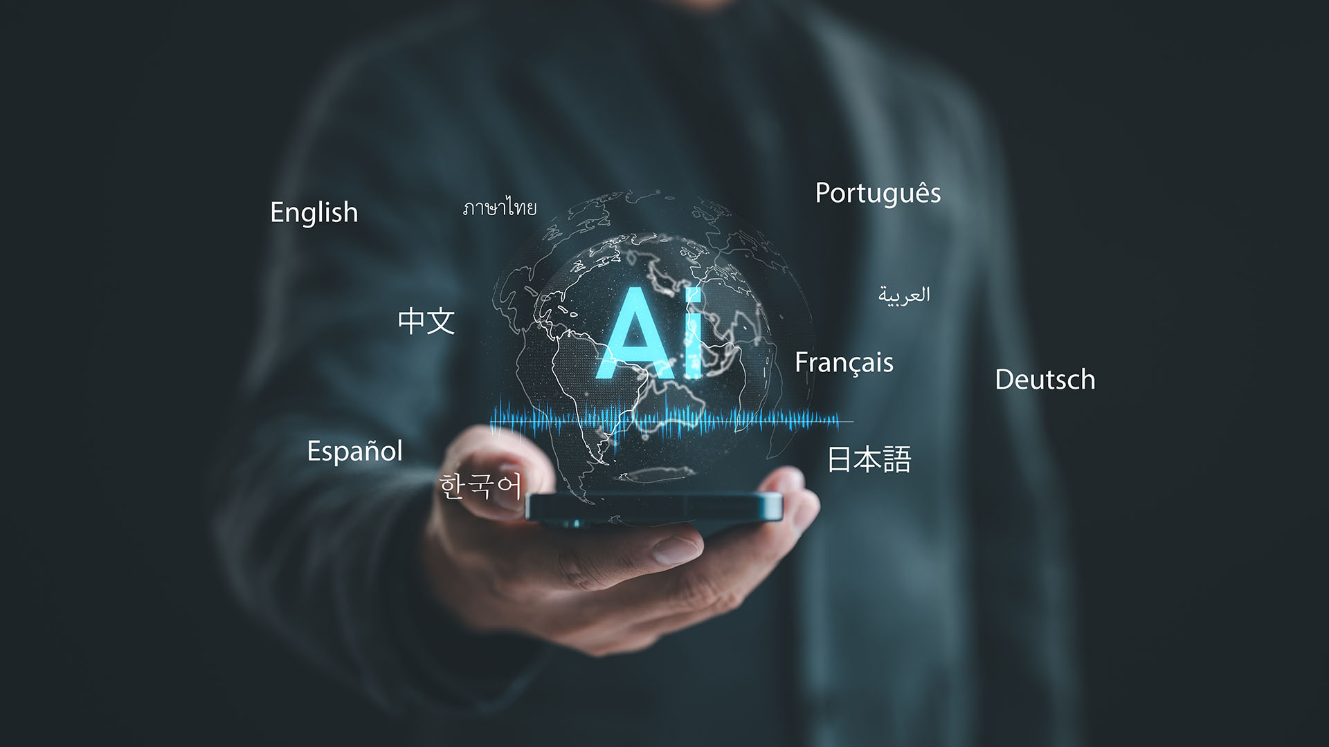 AI technology application, Automatic translation system concept