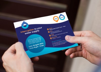 Utility communication postcard