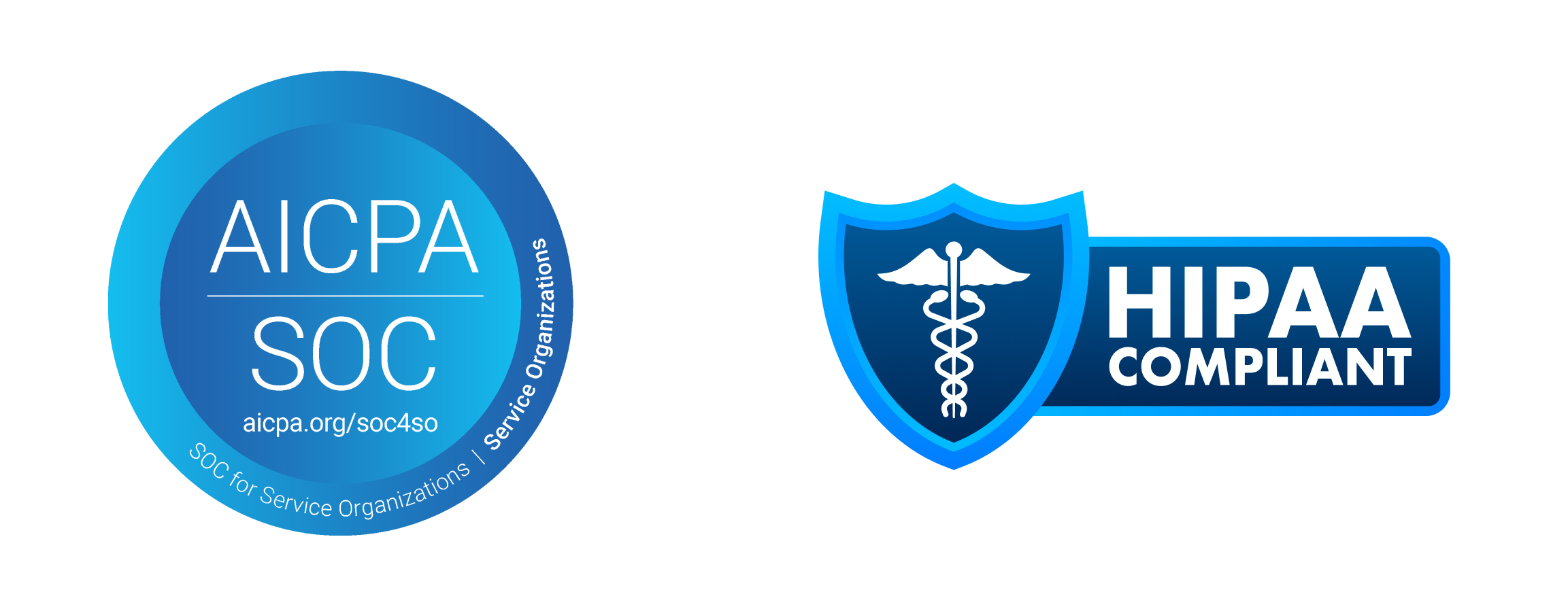 SOC2 and HIPAA logos